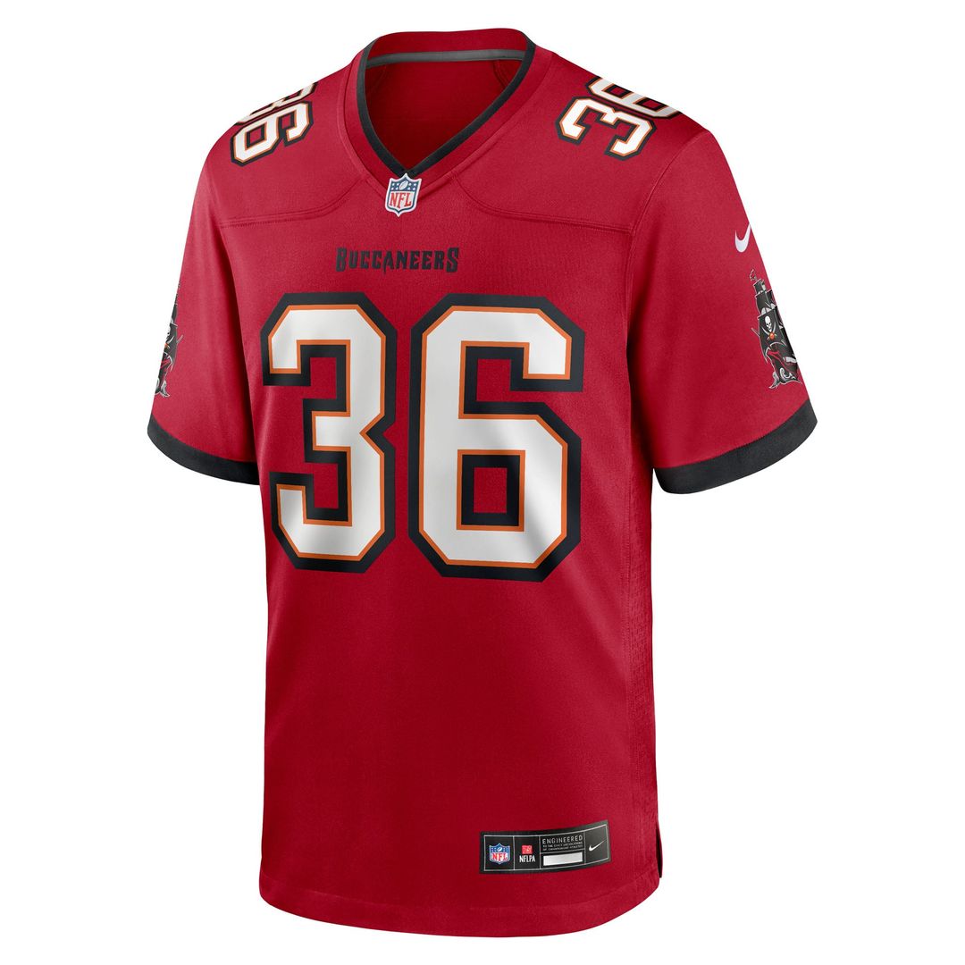 Tampa Bay Buccaneers JJ Roberts Nike Red Team Game Jersey product image 2, provided for visual reference and product detail