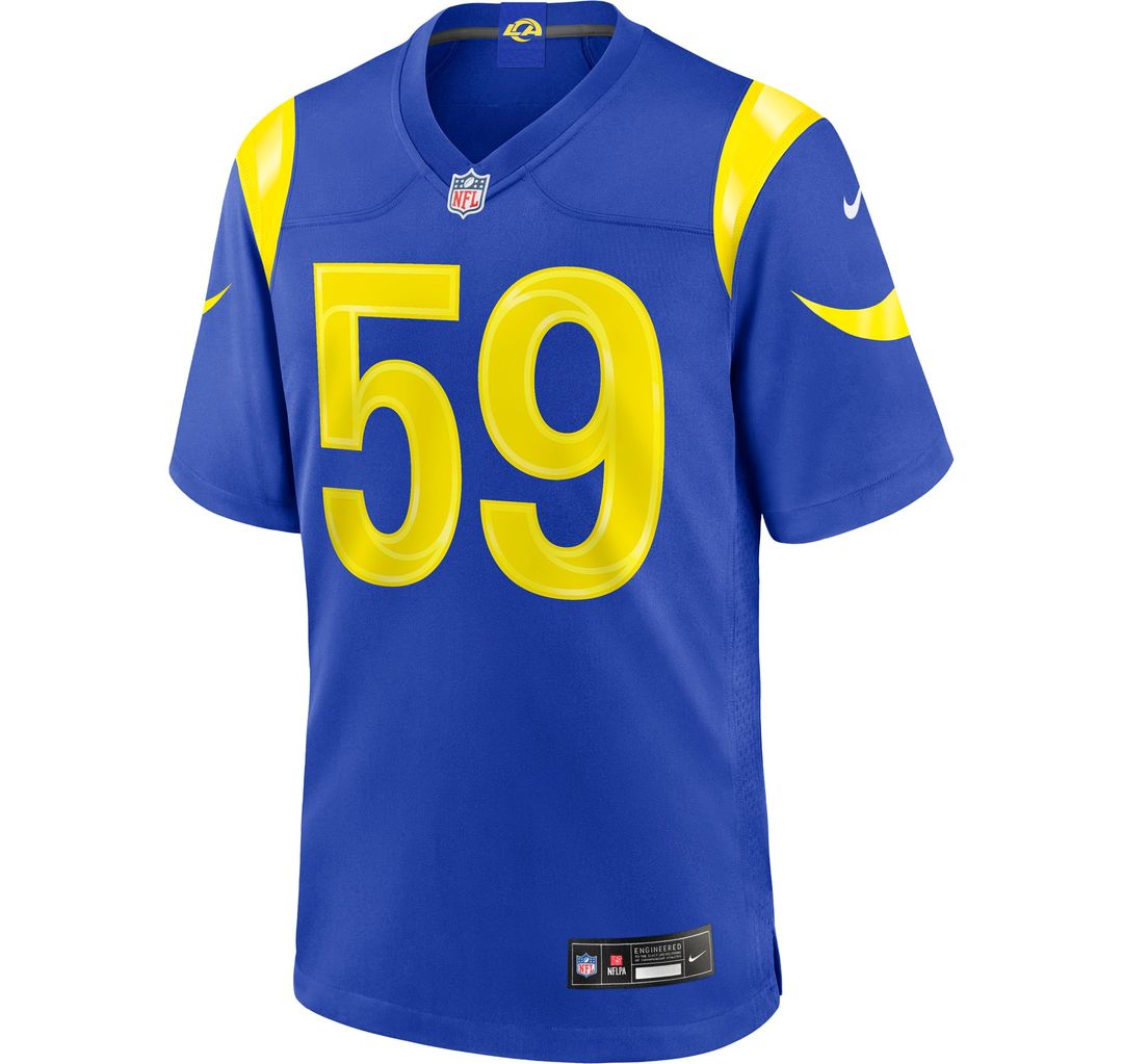Los Angeles Rams Darryl Peterson Nike Royal Game Jersey product image 2, provided for visual reference and product detail