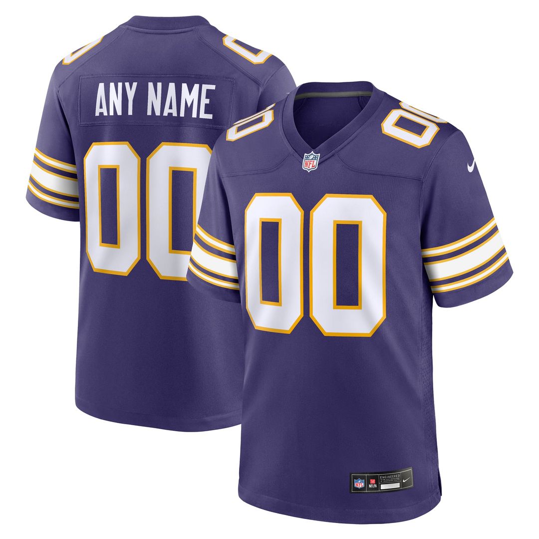 Minnesota Vikings Nike White Alternate Custom Game Jersey product image 7, provided for visual reference and product detail