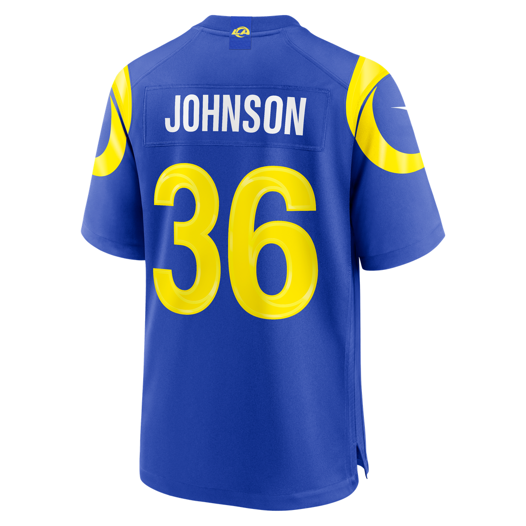 Los Angeles Rams Alex Johnson Nike Royal Team Game Jersey product image 3, provided for visual reference and product detail