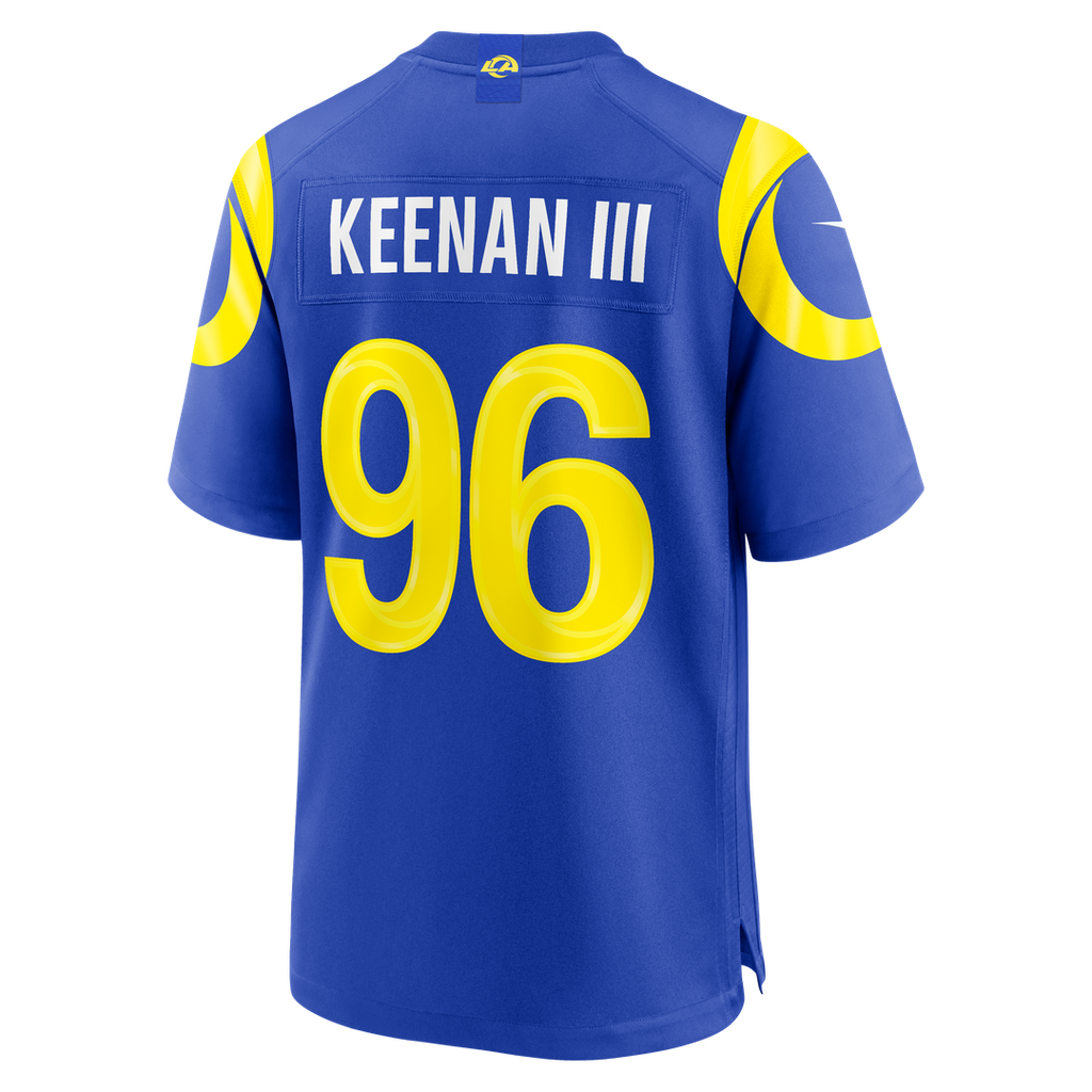 Los Angeles Rams Tim Keenan III Nike Royal Team Game Jersey product image 3, provided for visual reference and product