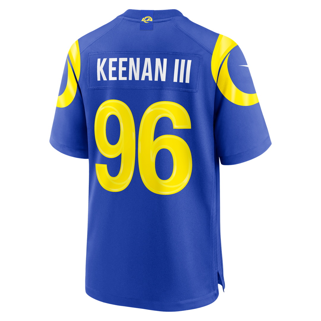 Los Angeles Rams Tim Keenan III Nike Royal Team Game Jersey product image 3, provided for visual reference and product