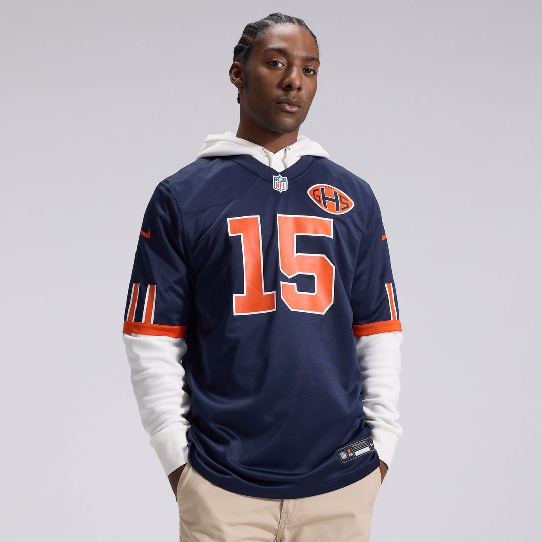 Chicago Bears Rome Odunze Nike Navy 2026 Rivalries Collection Game Jersey product image 2, provided for visual reference and
