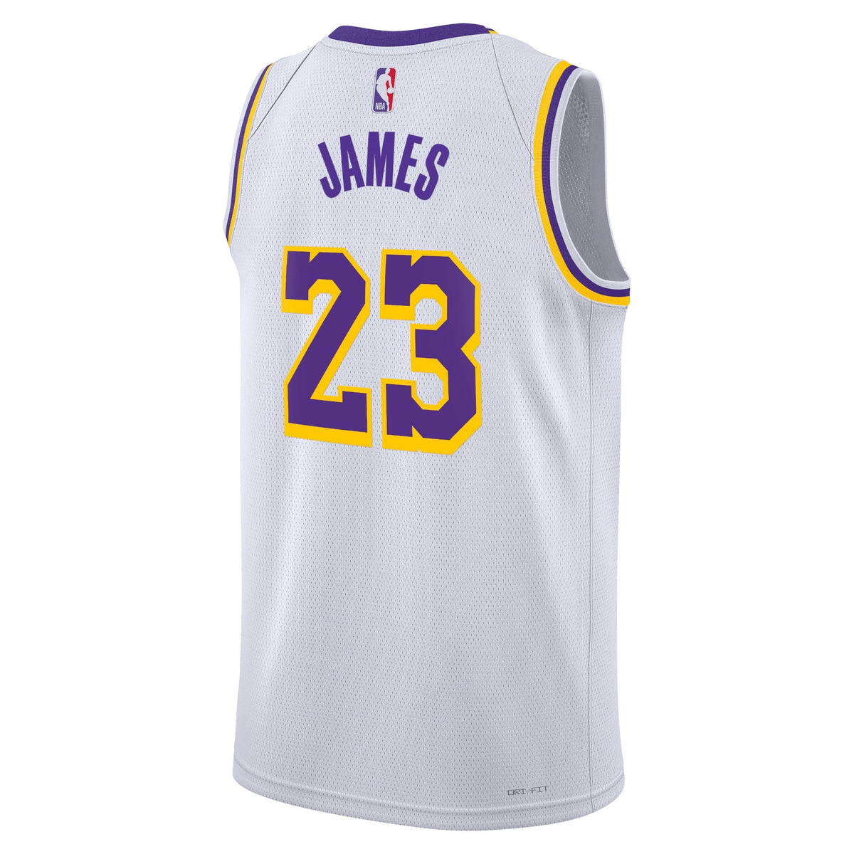 Los Angeles Lakers Nike Association Edition Swingman Jersey - White - Lebron James - Unisex product image 4, provided for