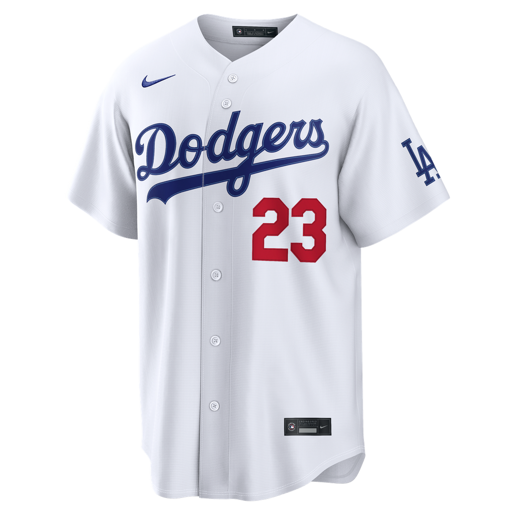 Los Angeles Dodgers Kyle Tucker Nike White Home Stadium Jersey product image 2, provided for visual reference and product