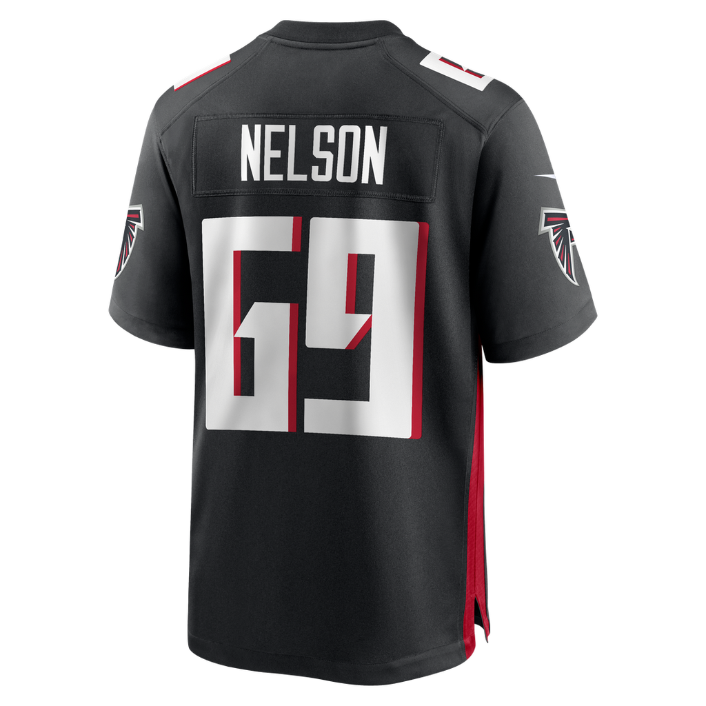 Atlanta Falcons Jack Nelson Nike Black Team Game Jersey product image 3, provided for visual reference and product detail