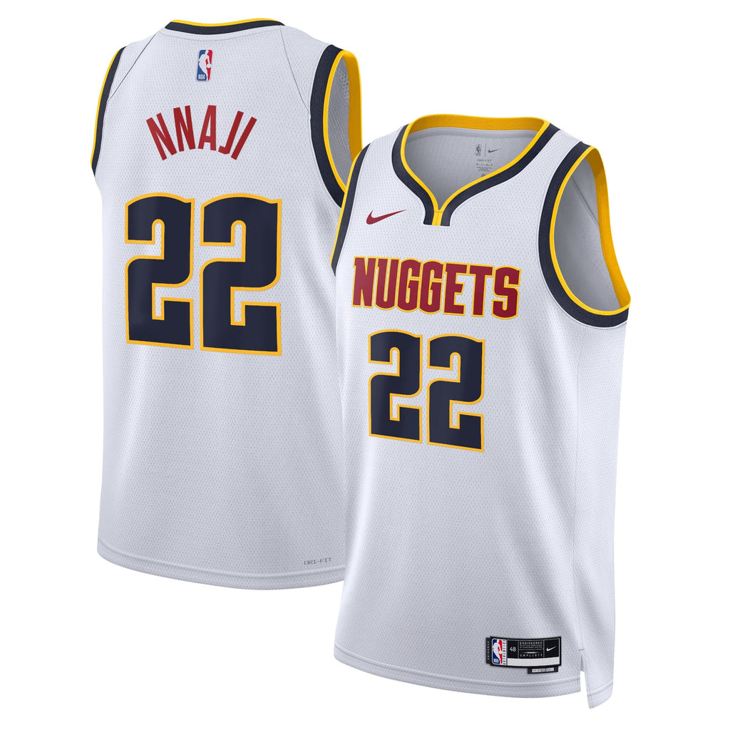 Denver Nuggets Nike Association Edition Swingman Jersey - White - Zeke Nnaji - Unisex product image 1, provided for visual