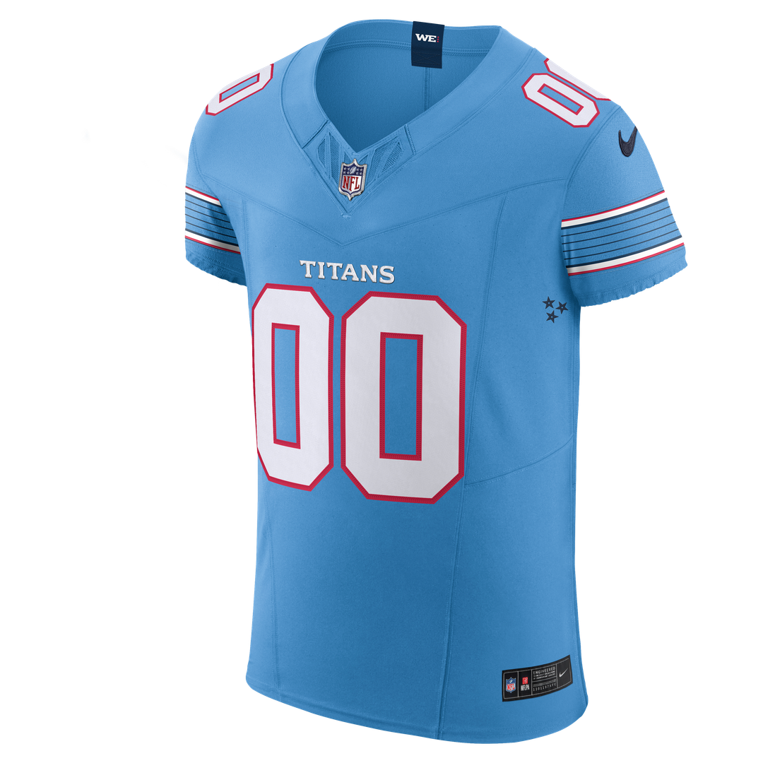 Tennessee Titans Nike Light Blue Vapor F.U.S.E. Elite Custom Jersey product image 2, provided for visual reference and