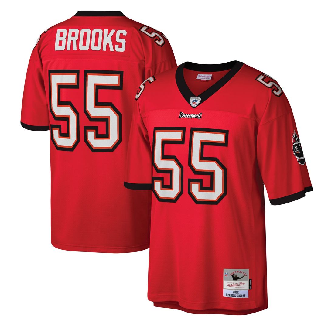 Tampa Bay Buccaneers Derrick Brooks Mitchell & Ness Red Legacy Replica Jersey product image 4, provided for visual reference