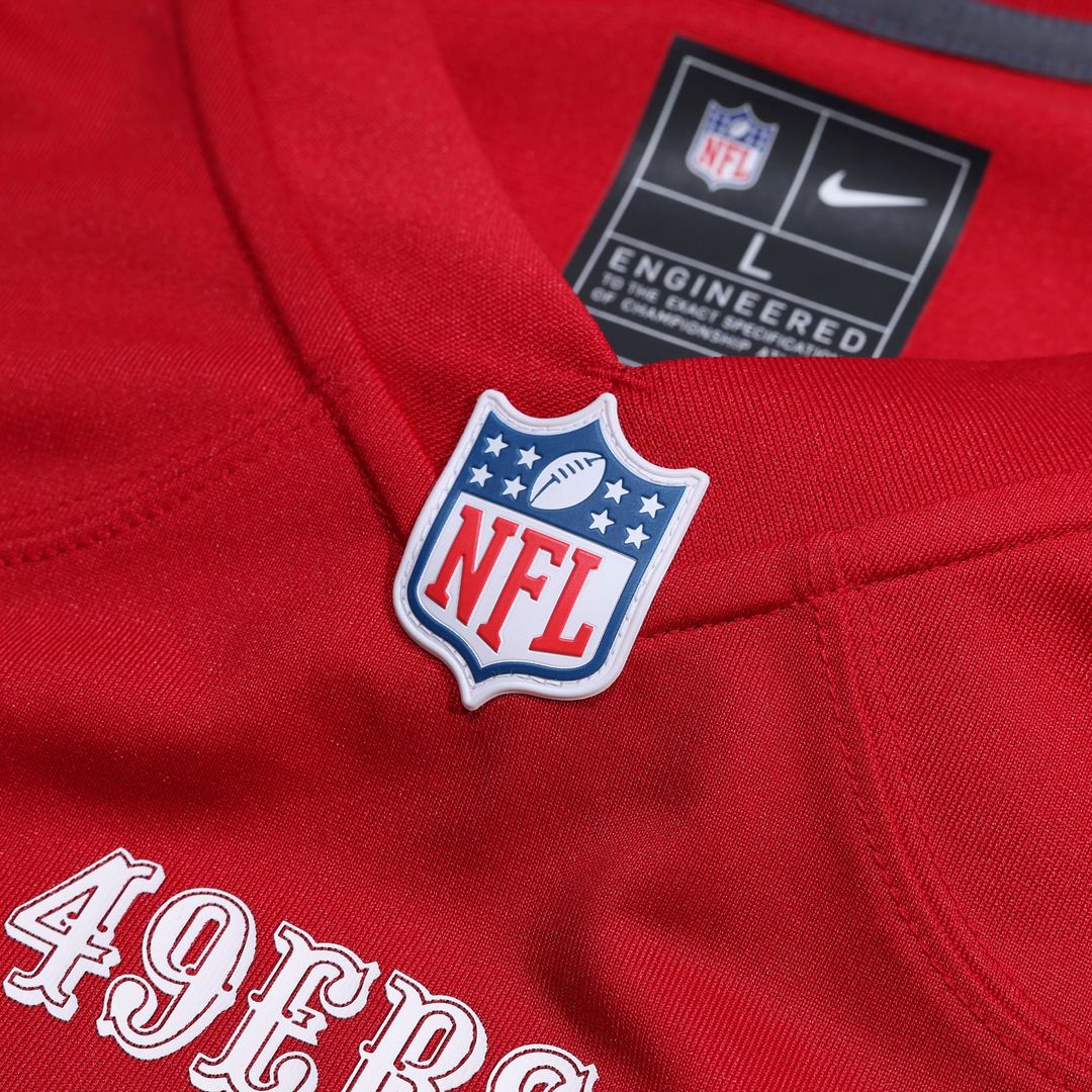 San Francisco 49ers George Kittle Nike Scarlet Player Game Jersey product image 14, provided for visual reference and