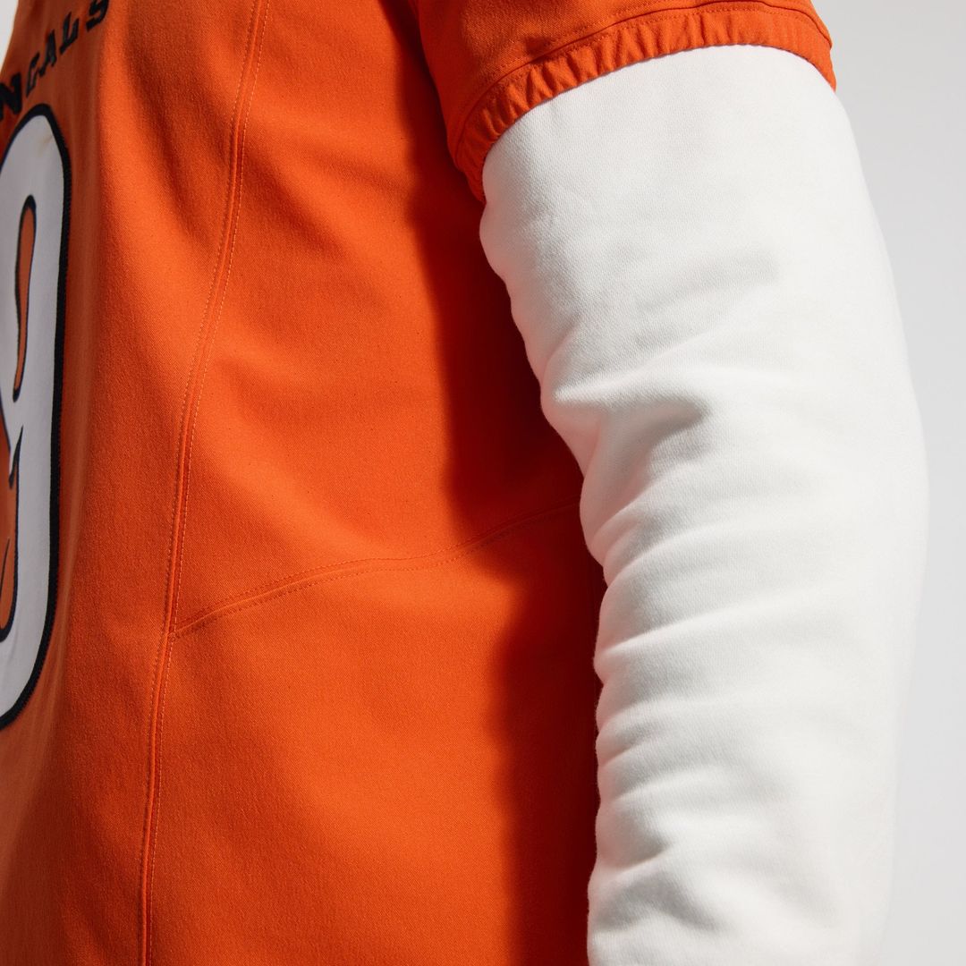 Cincinnati Bengals Joe Burrow Nike Orange Team Vapor F.U.S.E. Elite Jersey product image 13, provided for visual reference