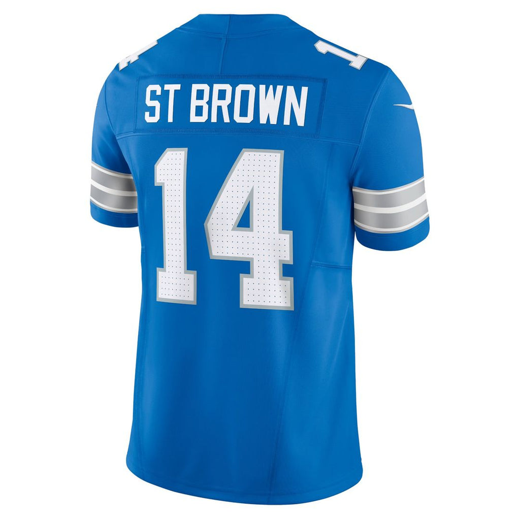 Detroit Lions Amon-Ra St. Brown Nike Blue Vapor F.U.S.E. Limited Jersey product image 3, provided for visual reference and