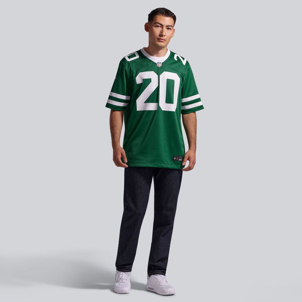 New York Jets Breece Hall Nike Legacy Black Alternate Game Jersey product image 16, provided for visual reference and