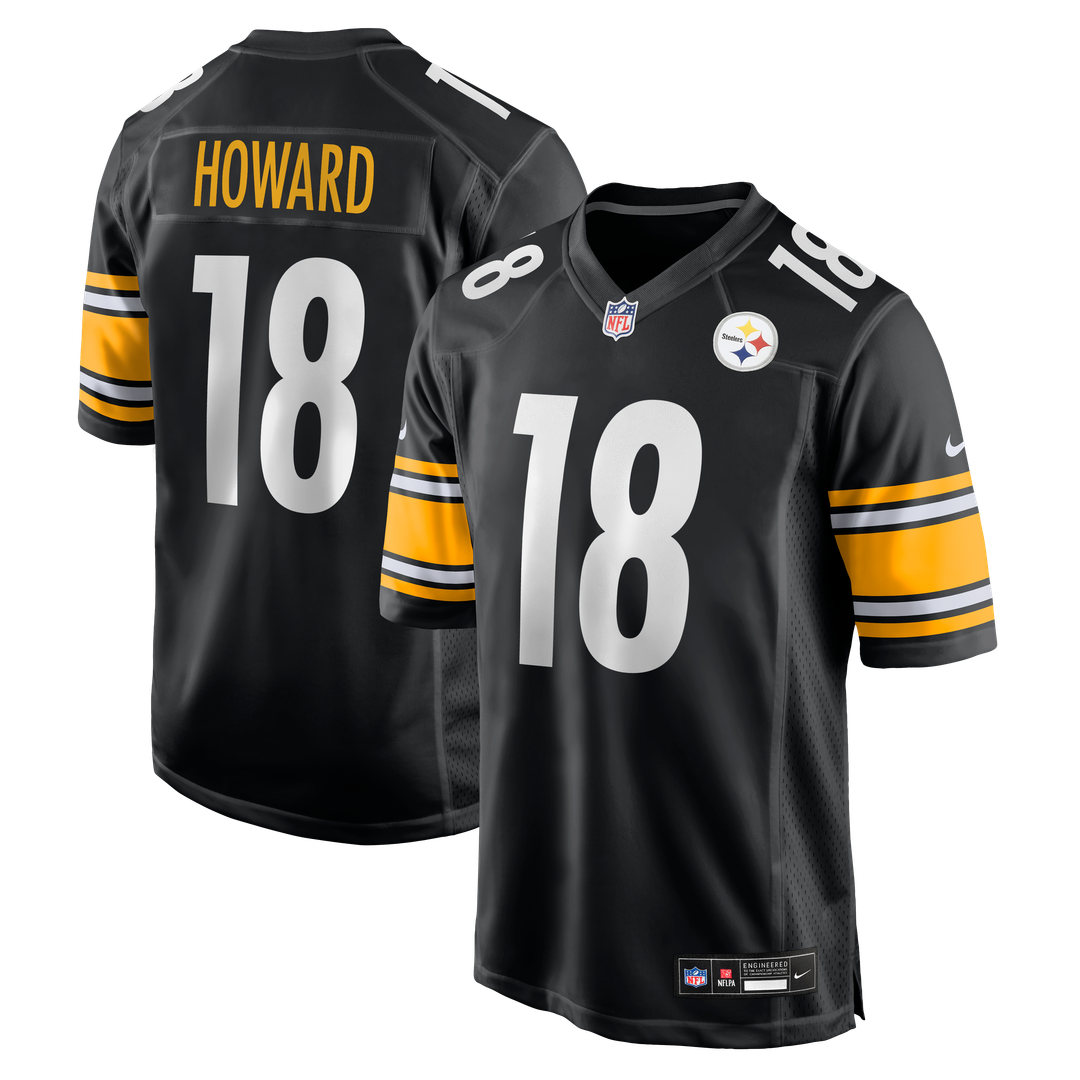 Pittsburgh Steelers Will Howard Nike Black Team Game Jersey product image 1, provided for visual reference and product