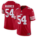San Francisco 49ers Fred Warner Nike Scarlet Vapor F.U.S.E. Limited Jersey product image 1, provided for visual reference