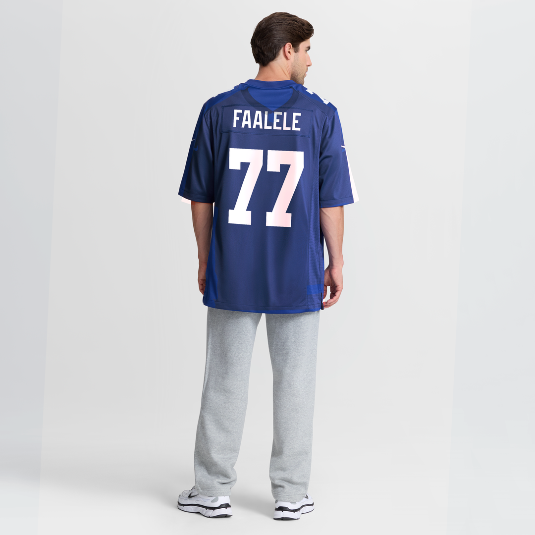 New York Giants Daniel Faalele Nike Royal Team Game Jersey product image 3, provided for visual reference and product detail