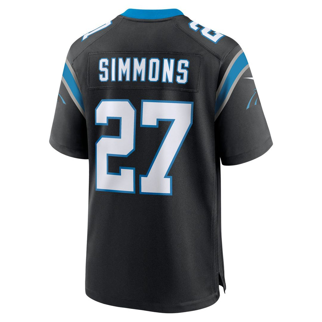 Carolina Panthers Isaiah Simmons Nike Black Team Game Jersey product image 3, provided for visual reference and product