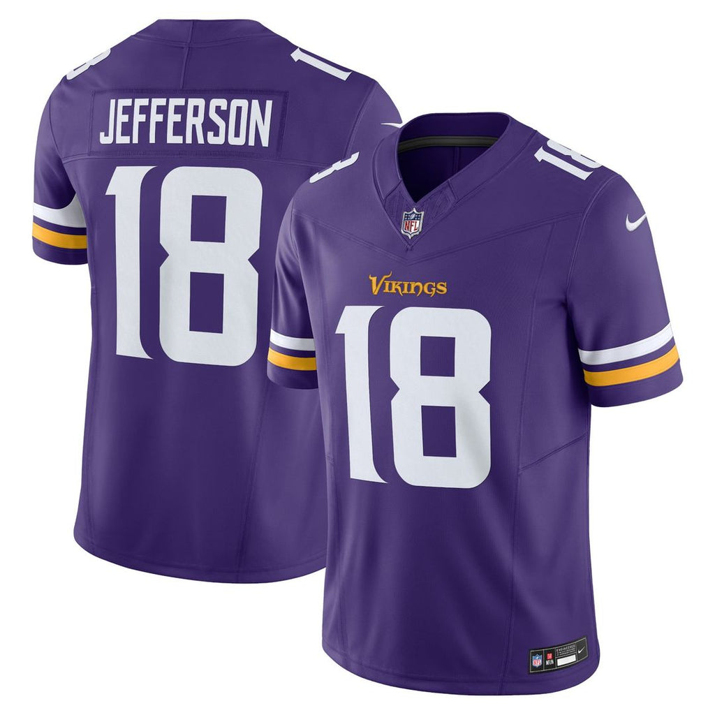 Minnesota Vikings Justin Jefferson Nike Purple Vapor F.U.S.E. Limited Jersey product image 1, provided for visual reference