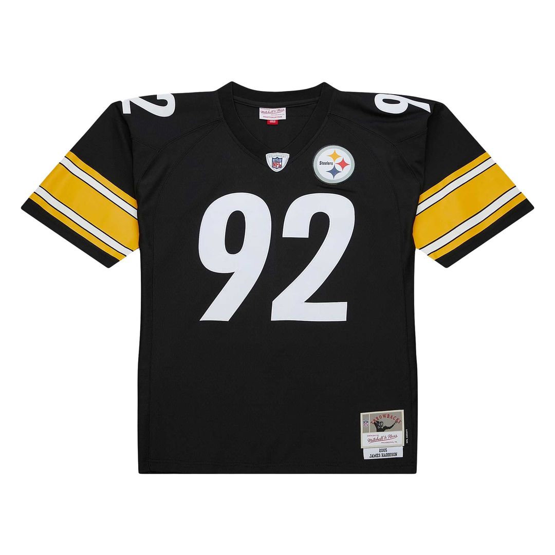 Pittsburgh Steelers James Harrison Mitchell & Ness Black Legacy Replica Jersey product image 2, provided for visual
