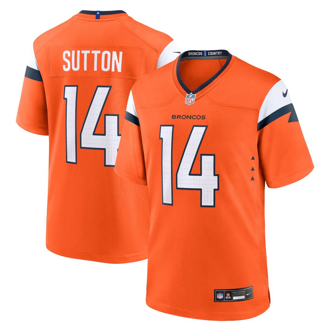 Denver Broncos Courtland Sutton Nike Orange Mile High Collection Game Jersey product image 1, provided for visual reference