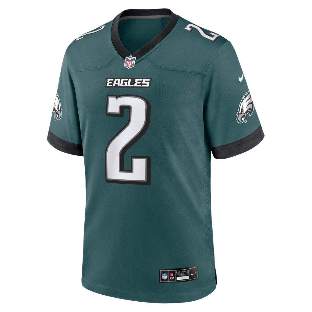 Philadelphia Eagles Tariq Woolen Nike Midnight Green Team Game Jersey product image 2, provided for visual reference and