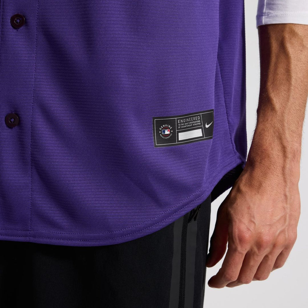 Colorado Rockies Nike Purple Alternate Replica Team Jersey product image 19, provided for visual reference and product