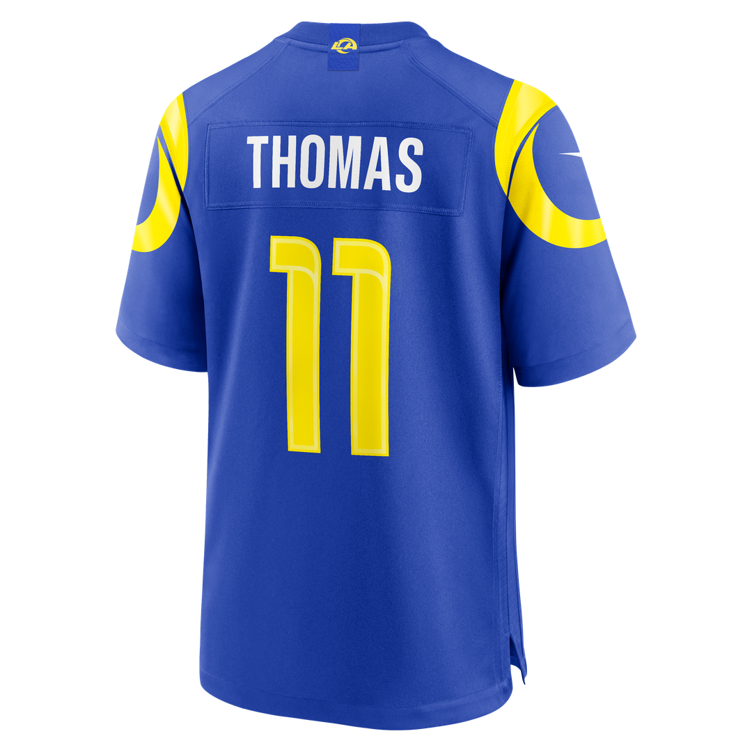 Los Angeles Rams Keir Thomas Nike Royal Team Game Jersey product image 3, provided for visual reference and product detail