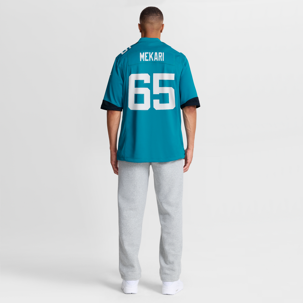 Jacksonville Jaguars Patrick Mekari Nike Teal Team Game Jersey product image 8, provided for visual reference and product