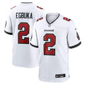 Tampa Bay Buccaneers Emeka Egbuka Nike White Game Jersey product image 1, provided for visual reference and product detail