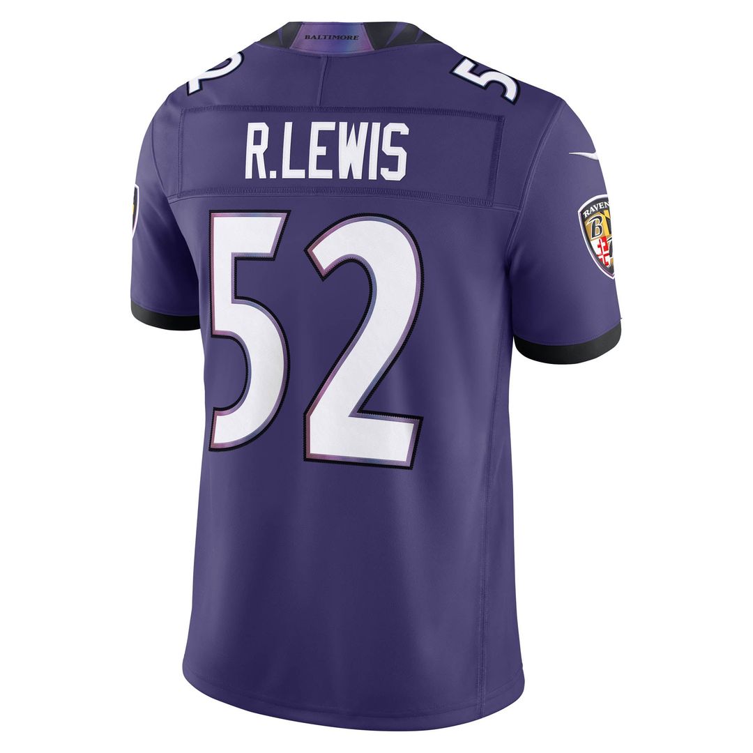 Baltimore Ravens Ray Lewis Nike Purple Vapor F.U.S.E. Stitched Retired Limited Jersey product image 3, provided for visual