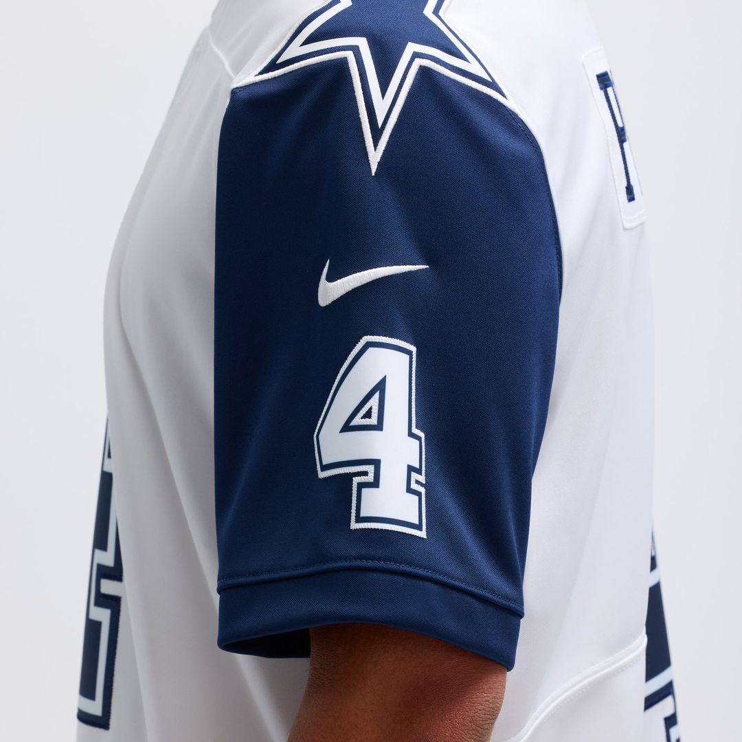 Dallas Cowboys Dak Prescott Nike Navy Vapor Limited Player Jersey product image 16, provided for visual reference and