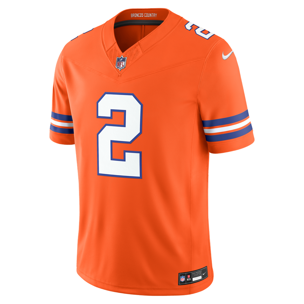 Denver Broncos Pat Surtain II Nike Orange Alternate Mile High Collection 1977 Throwback Vapor F.U.S.E. Stitched Limited