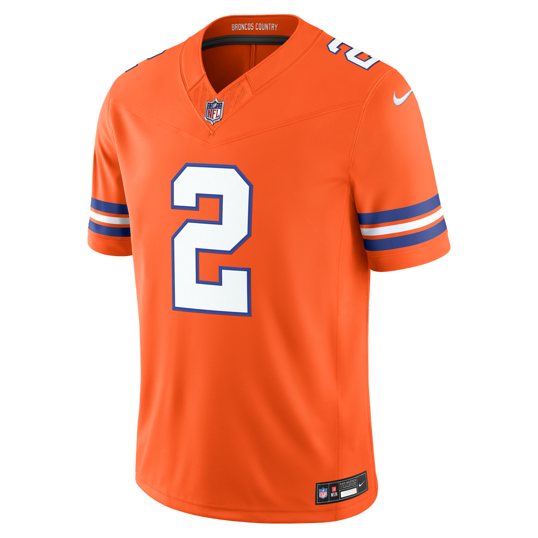 Denver Broncos Pat Surtain II Nike Orange Alternate Mile High Collection 1977 Throwback Vapor F.U.S.E. Stitched Limited