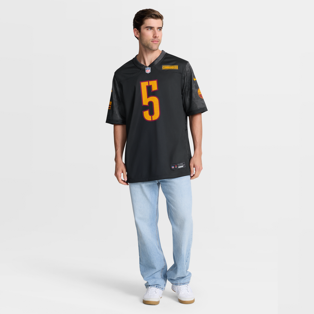 Washington Commanders Jayden Daniels Nike Black Alternate Game Player Jersey product image 7, provided for visual reference