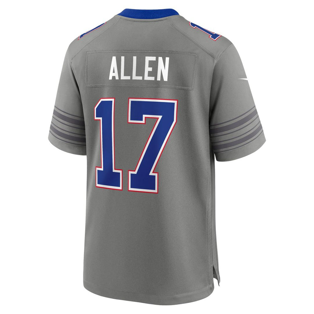 Buffalo Bills Josh Allen Nike Gray Nickel City Game Jersey product image 3, provided for visual reference and product detail