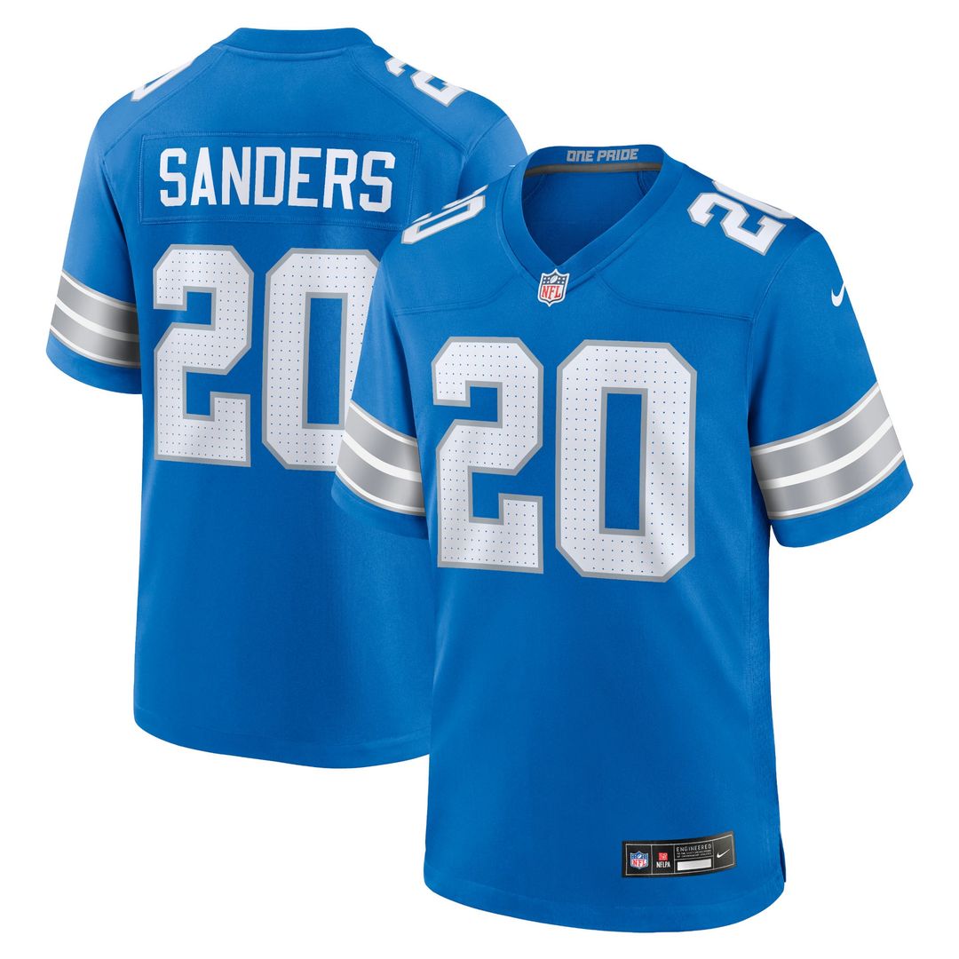 Detroit Lions Barry Sanders Nike Blue Retired Player Game Jersey product image 1, provided for visual reference and product