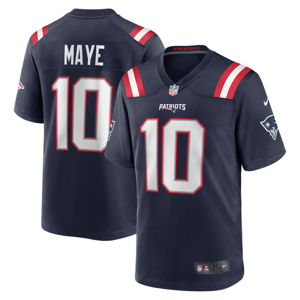 New England Patriots Drake Maye Nike Navy Player Game Jersey product image 15, provided for visual reference and product