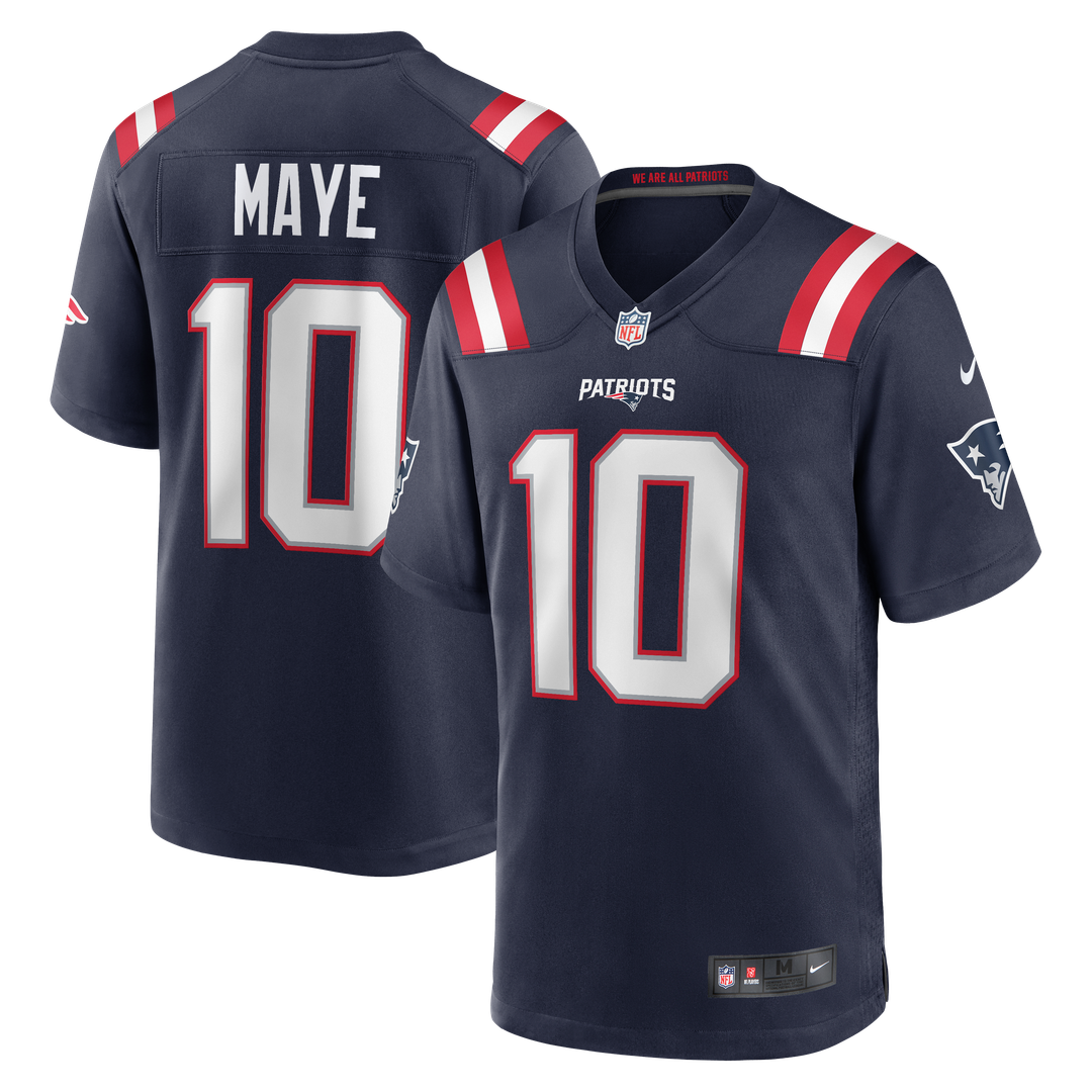 New England Patriots Drake Maye Nike Navy Player Game Jersey product image 15, provided for visual reference and product