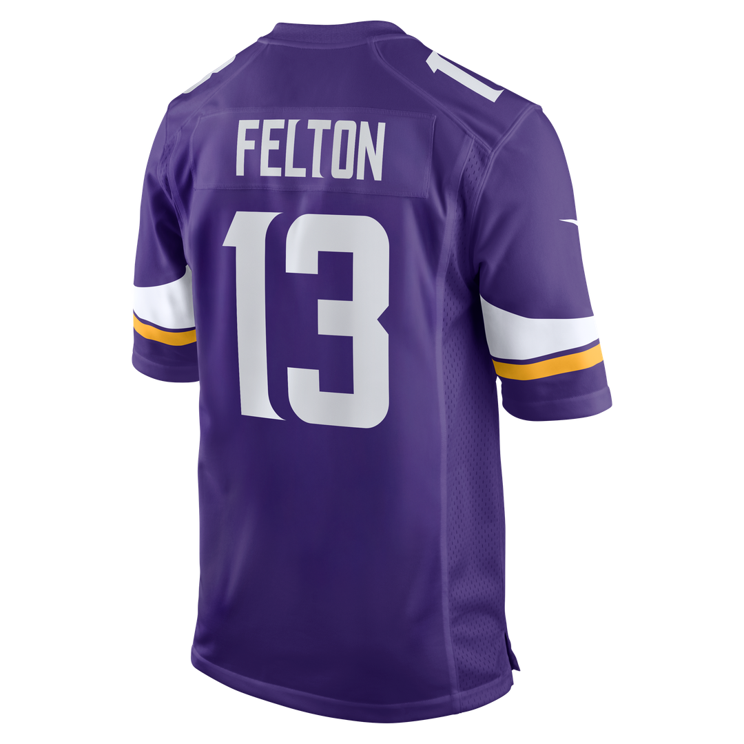 Minnesota Vikings Tai Felton Nike Purple Team Game Jersey product image 3, provided for visual reference and product detail