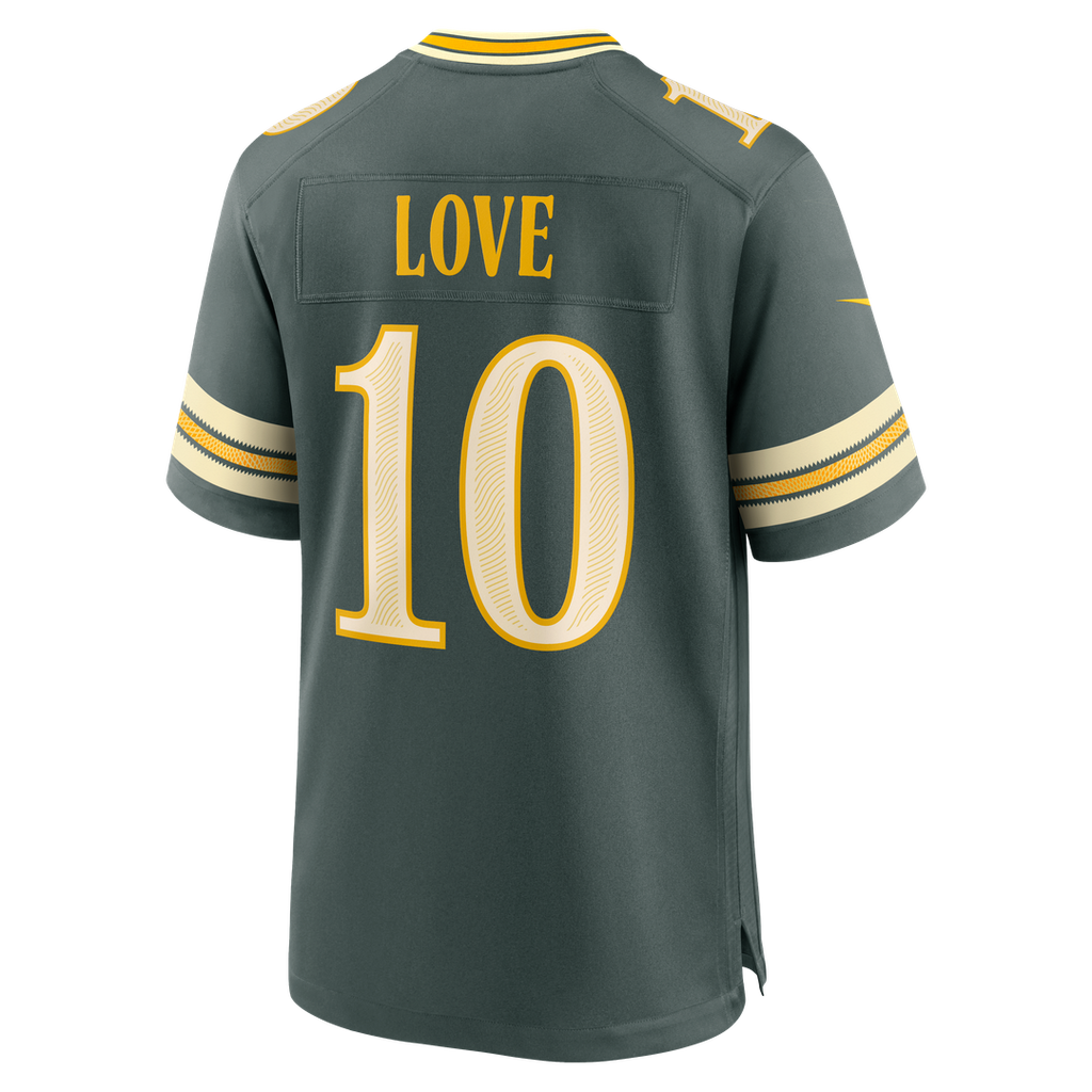 Green Bay Packers Jordan Love Nike Green 2026 Rivalries Collection Game Jersey product image 7, provided for visual