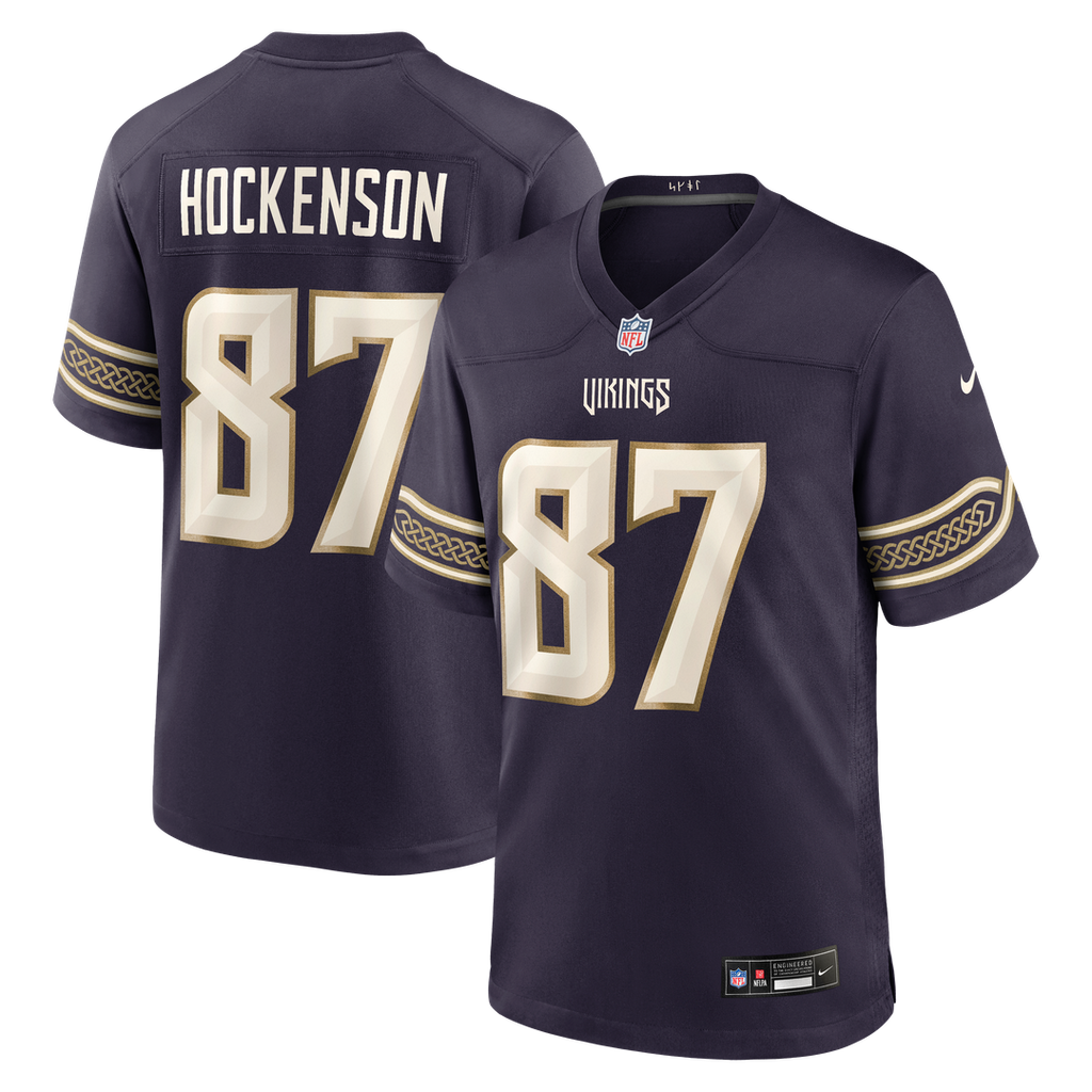 Minnesota Vikings T.J. Hockenson Nike Purple 2026 Rivalries Collection Game Jersey product image 1, provided for visual