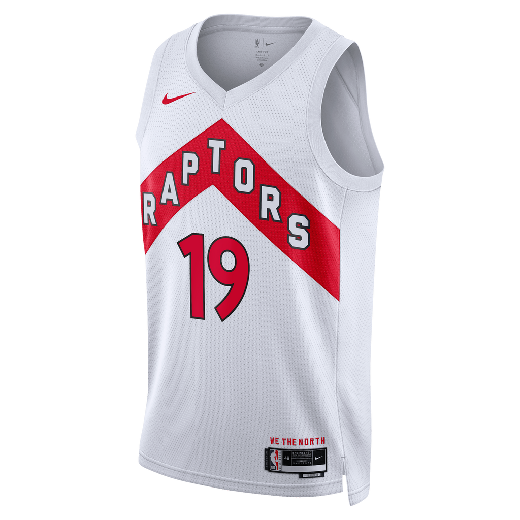 Toronto Raptors Nike Association Edition Swingman Jersey - White - Jakob Poeltl - Unisex product image 3, provided for