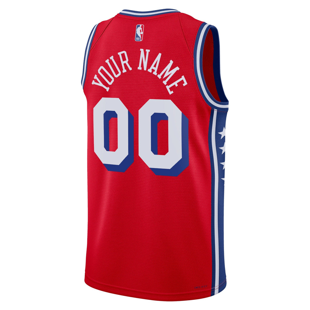 Philadelphia 76ers Jordan Statement Swingman Jersey - Custom - Unisex product image 3, provided for visual reference and