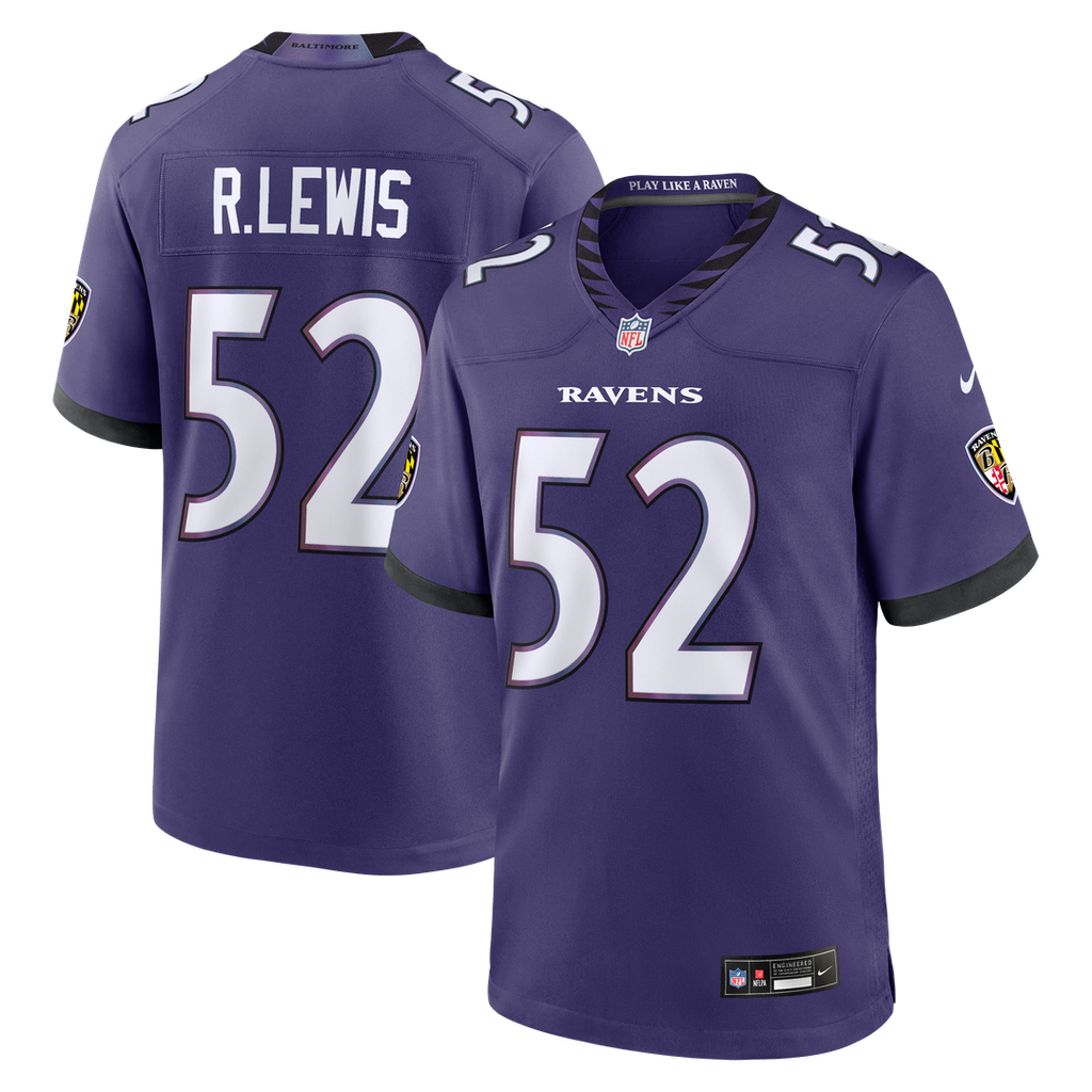 Baltimore Ravens Ray Lewis Nike Purple Team Retired Player Game Jersey product image 1, provided for visual reference and