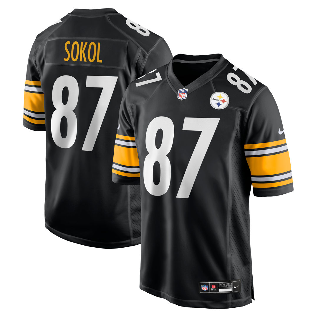 Pittsburgh Steelers Matt Sokol Nike Black Team Game Jersey product image 1, provided for visual reference and product detail