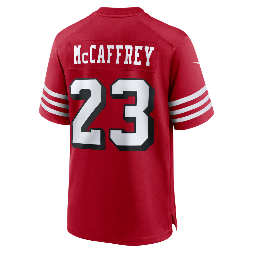 San Francisco 49ers Christian McCaffrey Nike Scarlet Alternate Game Player Jersey product image 7, provided for visual