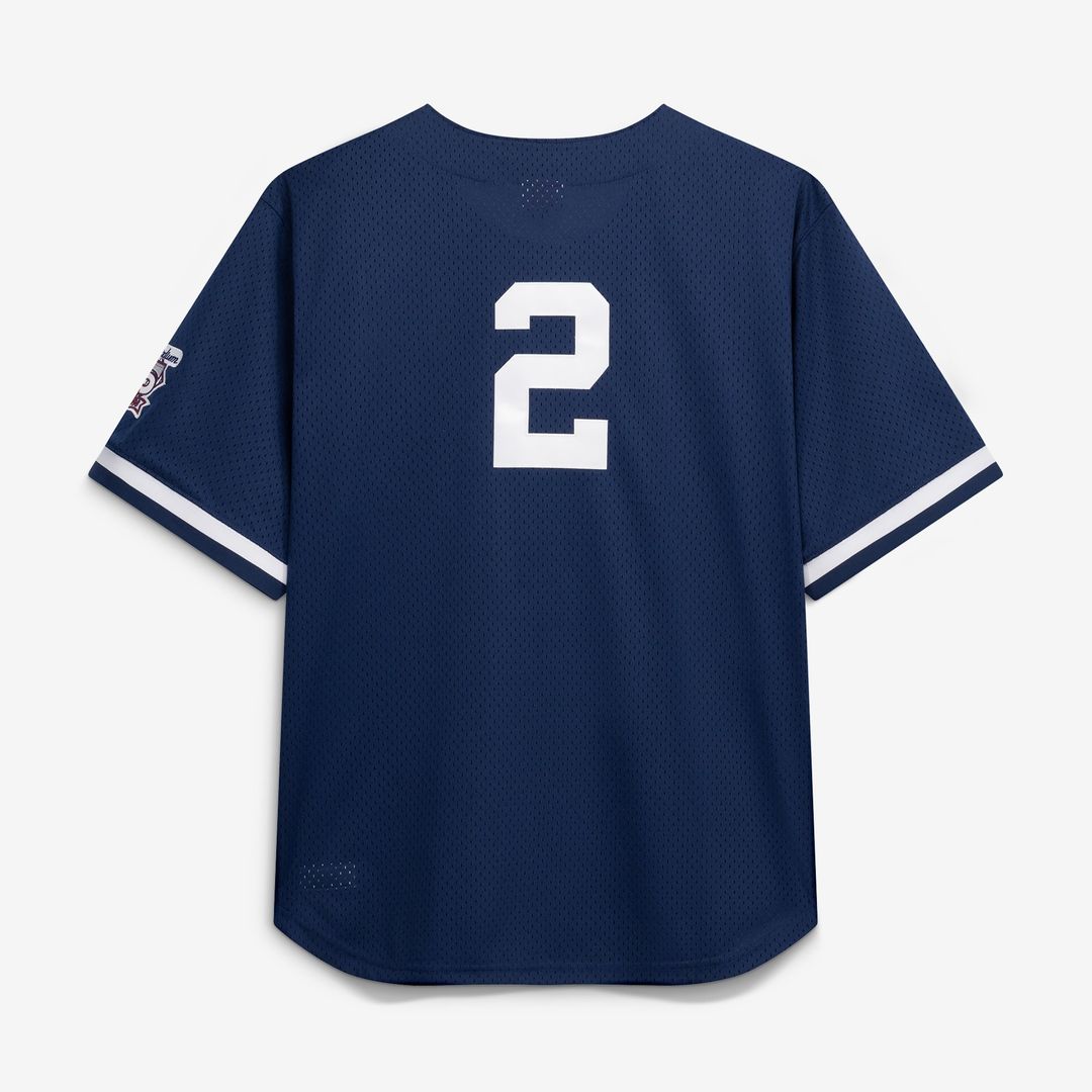 New York Yankees Derek Jeter Mitchell & Ness Navy Cooperstown Collection Mesh Batting Practice Button-Up Jersey product