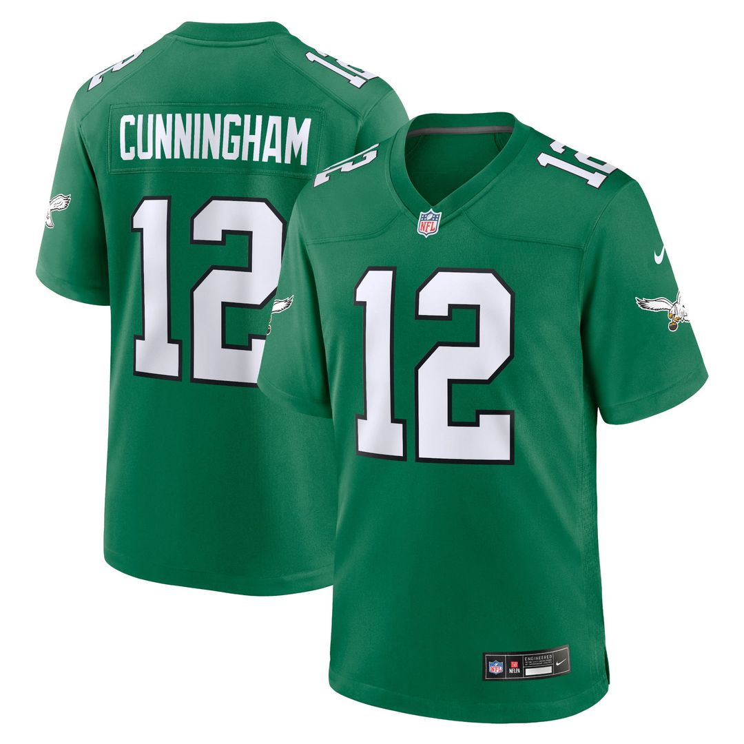 Philadelphia Eagles Randall Cunningham Nike Kelly Green Alternate Retired Player Game Jersey product image 1, provided for