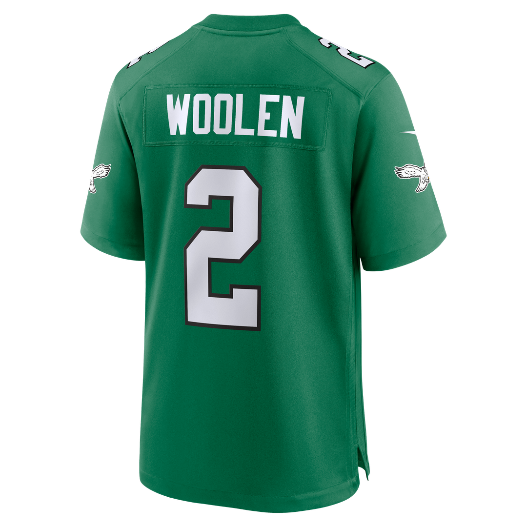 Philadelphia Eagles Tariq Woolen Nike Kelly Green Alternate Game Jersey product image 3, provided for visual reference and