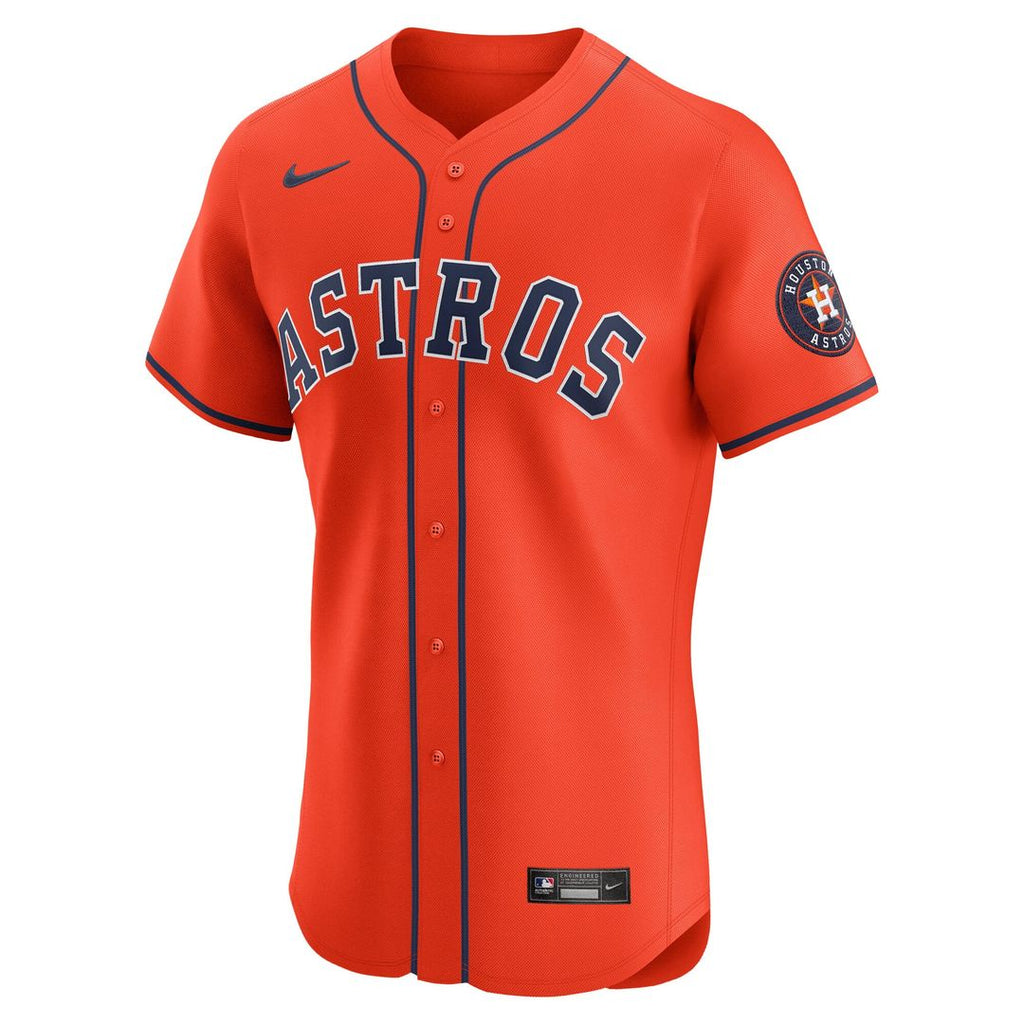Houston Astros Nike Orange Alternate Elite Jersey product image 2, provided for visual reference and product detail review